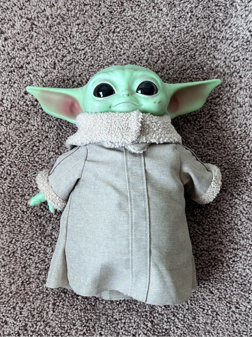 Grogu Plush Figure with Beige Coat